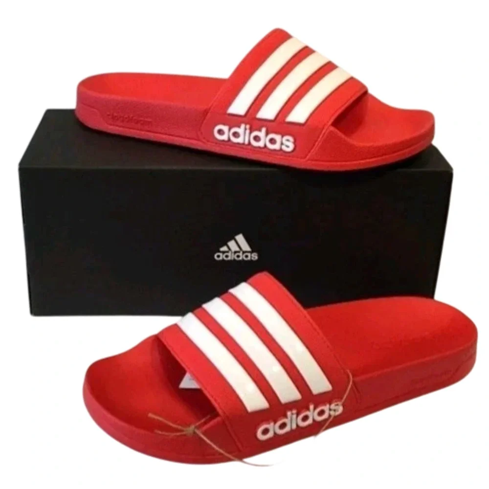 Adidas Adilette Shower Slides Sandals FY7815 Red White Men's 5 Women's 6 New